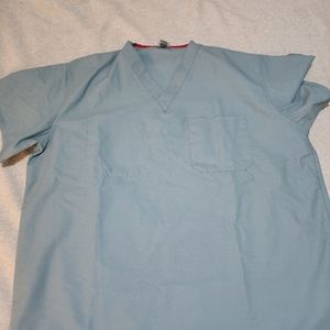 Medline AngelStat Unisex Reversible 2 Pocket Scrub Top XL Misty